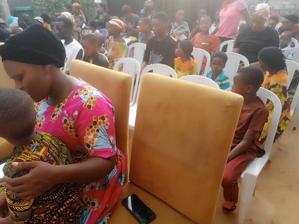 A mother and child among the families cared for that day